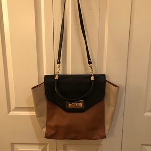 Tricolor Bag with Long Strap